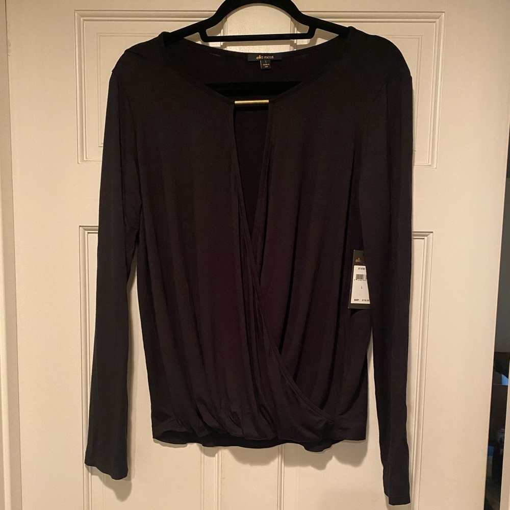 Ella Moss Long Sleeve Surplice Top